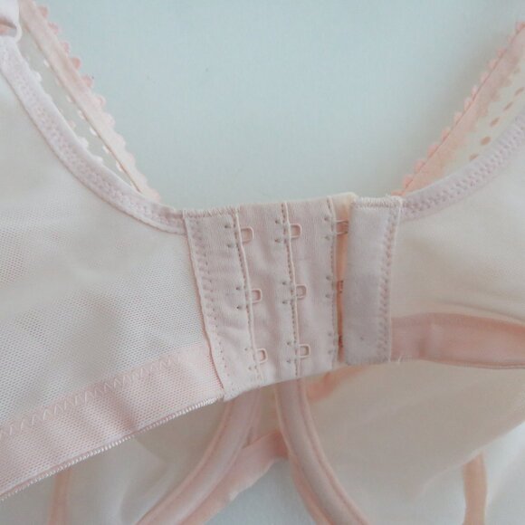 ELOMI Matilda Plunge Bra in Mesh Pearl Blush Feminine - Size 34L - Picture 13 of 15